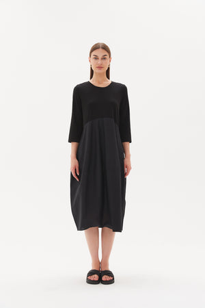 Diagonal Seam Dress - Black