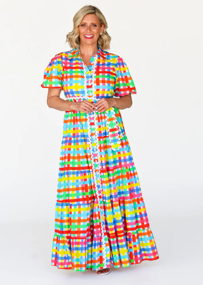 Alice Dress - Neon Gingham PREORDER