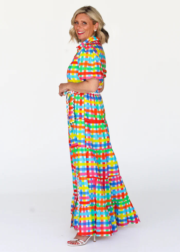 Alice Dress - Neon Gingham PREORDER