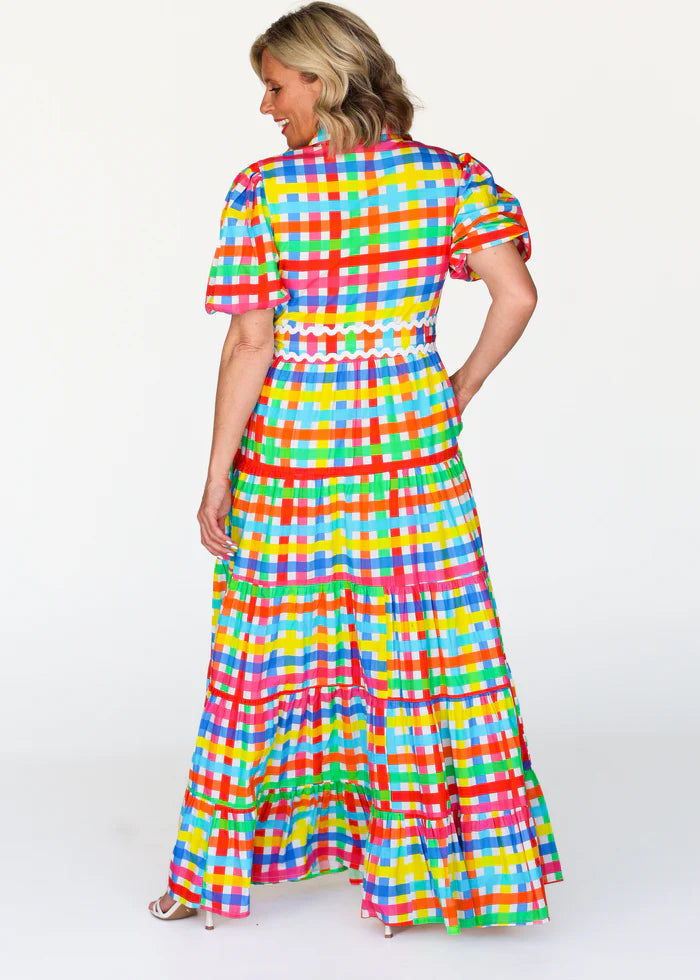 Alice Dress - Neon Gingham PREORDER