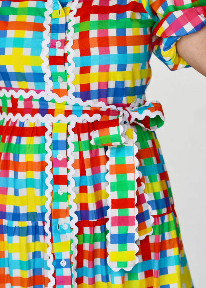 Alice Dress - Neon Gingham PREORDER