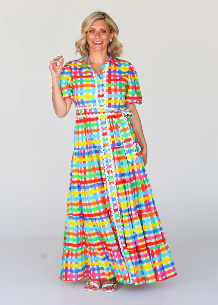 Alice Dress - Neon Gingham PREORDER