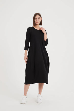 Ovoid Jersey Dress - Black