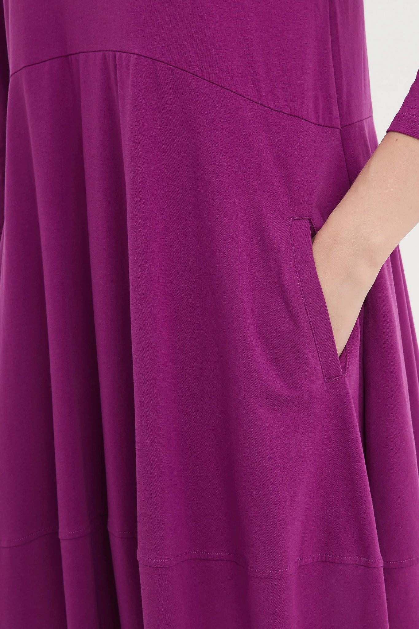 Ovoid Jersey Dress - Fuchsia