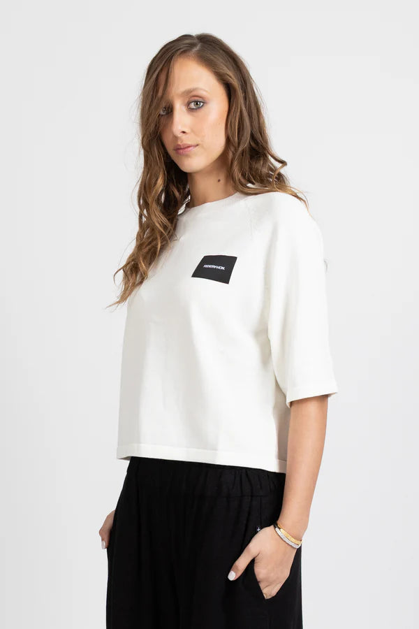 Badge Knit Top - Ivory