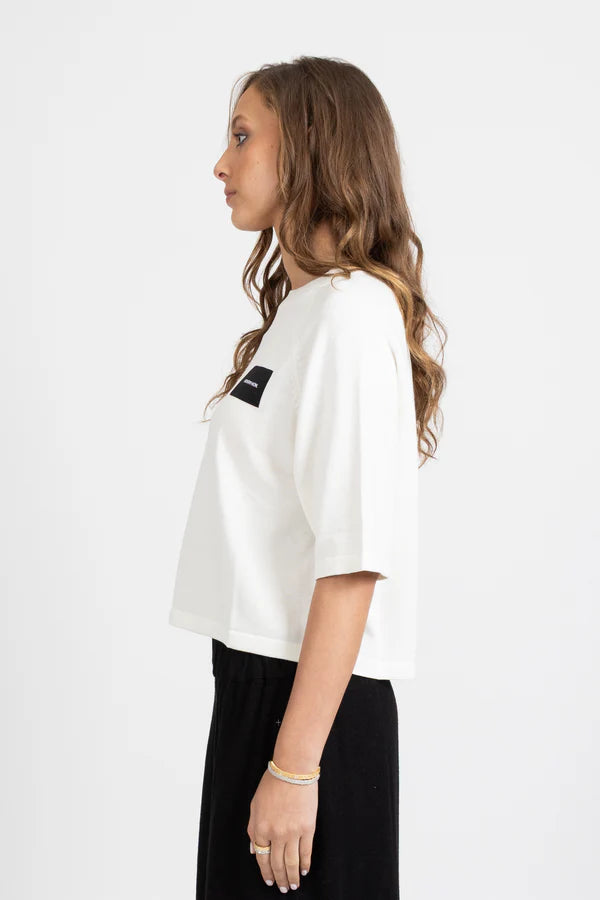 Badge Knit Top - Ivory