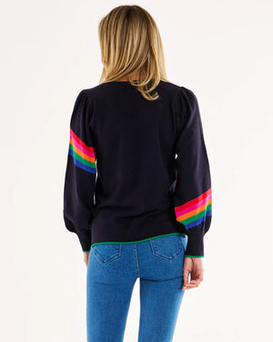 Tori Jumper - Navy Rainbow