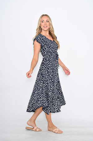 Luciana Dress - Navy Spot