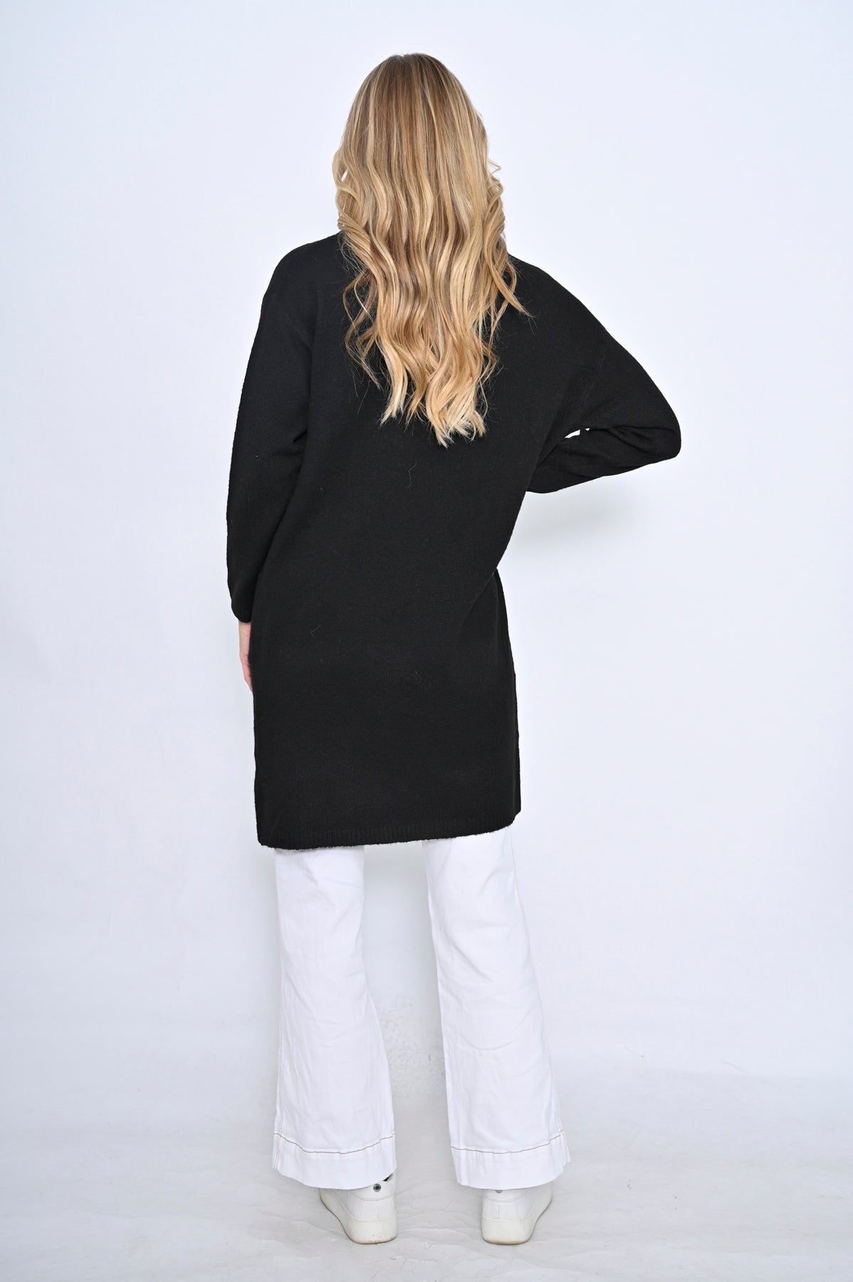 Longline Cardigan - Black