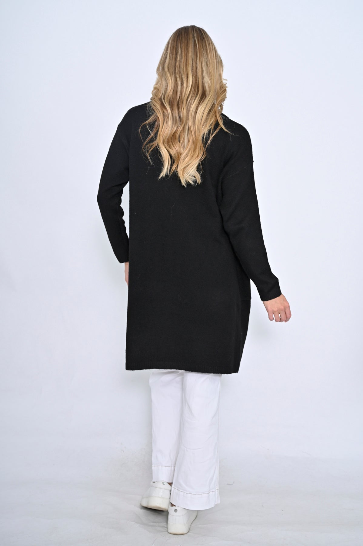 Longline Cardigan - Black