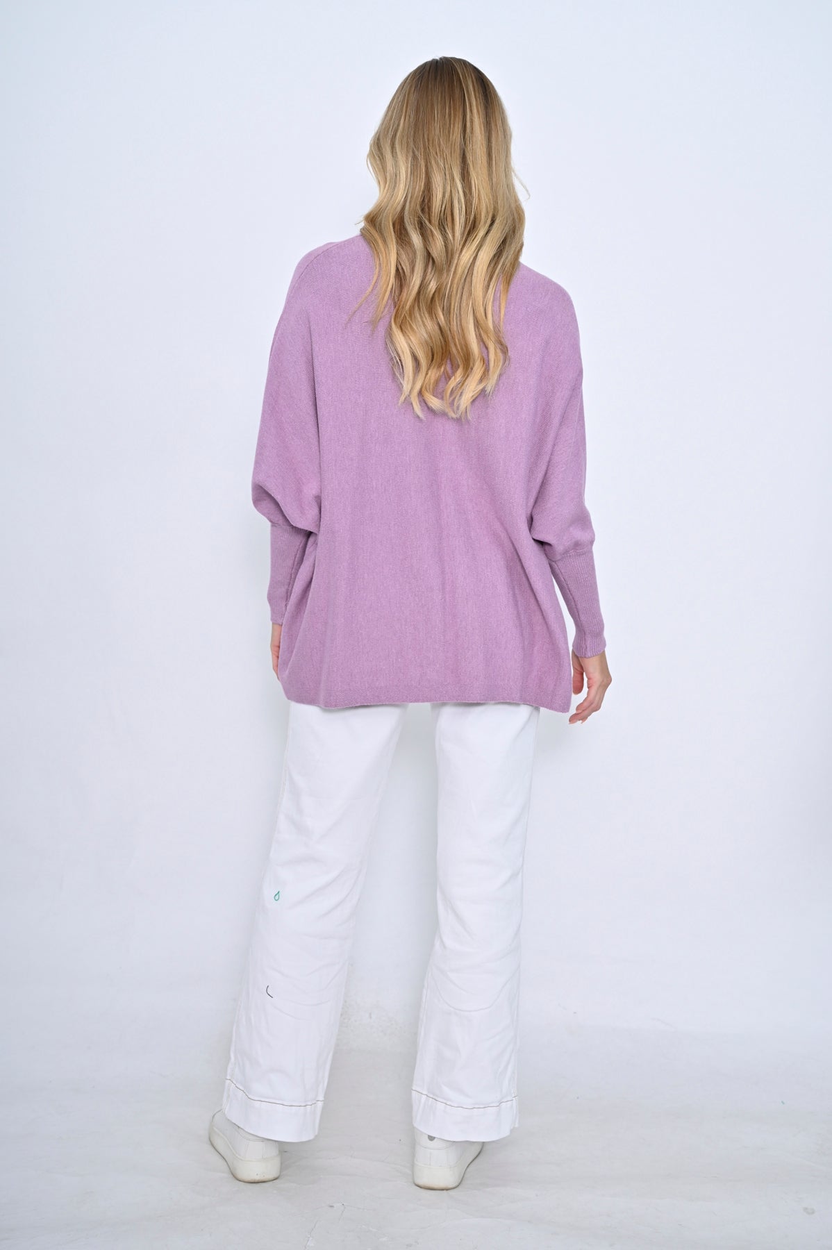 Zoe Sister V Neck Jumper - Purple