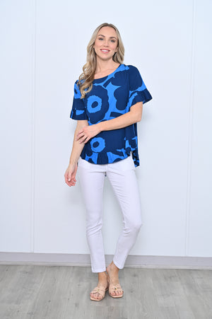 Gorman Ruffle Sleeve Top - Blue