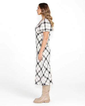 Valentina Bliss Midi Dress - Check