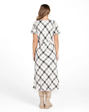 Valentina Bliss Midi Dress - Check