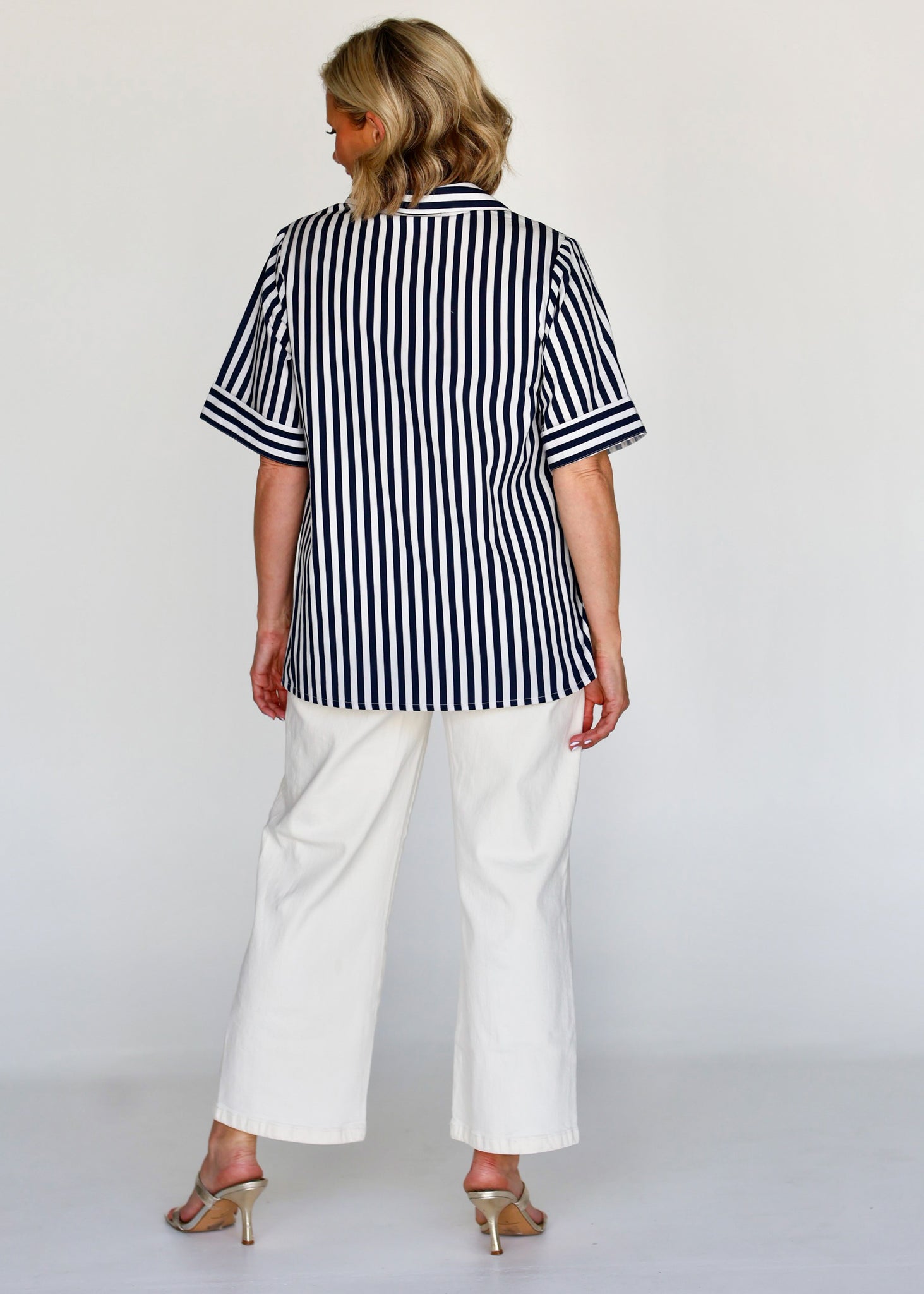 Frida Short Sleeve Shirt - Navy PREORDER