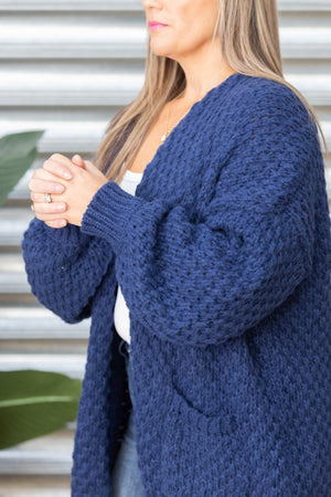 Lenny Long Cardigan - Navy