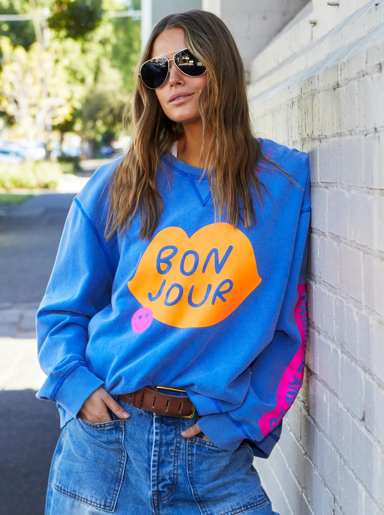 Bonjour Washed Blue Sweat - Blue PREORDER