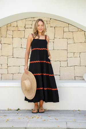 Mima Dress - Black Rust