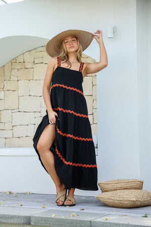 Mima Dress - Black Rust