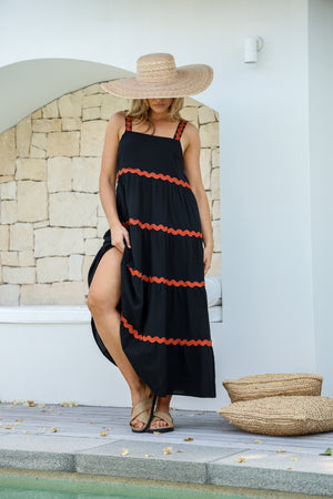 Mima Dress - Black Rust