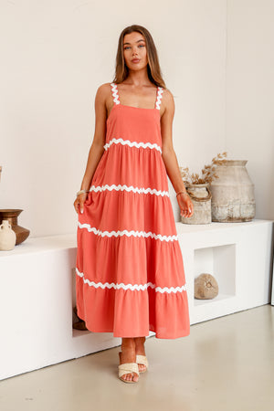 Mima Dress - Coral