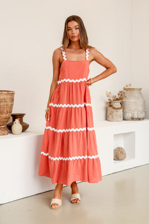 Mima Dress - Coral