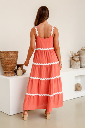 Mima Dress - Coral