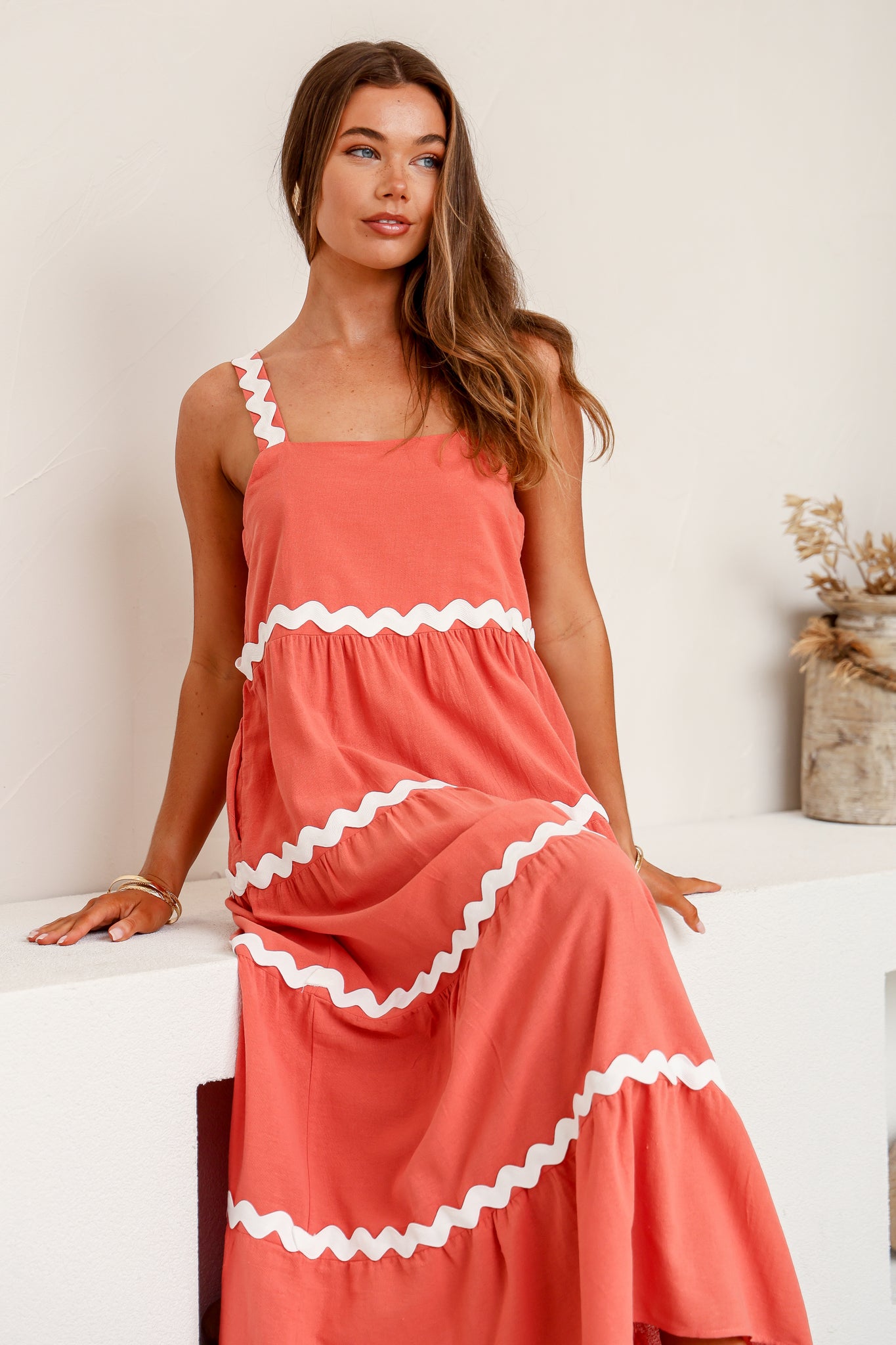 Mima Dress - Coral