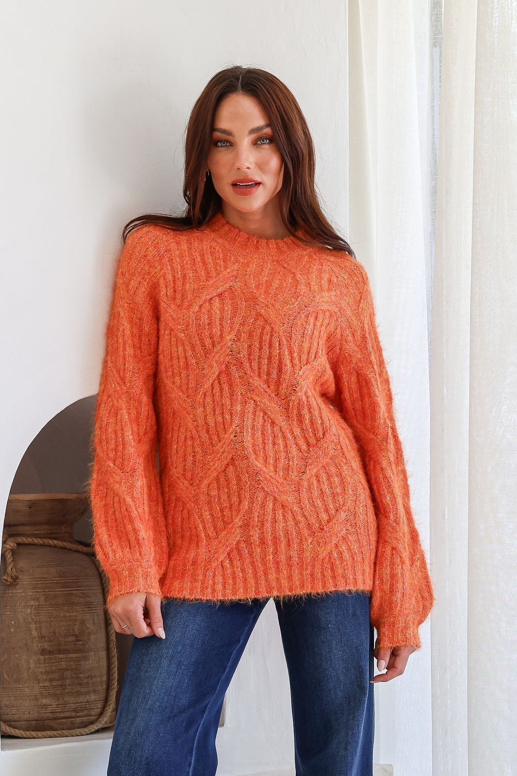 Luella Cable Knit - Orange