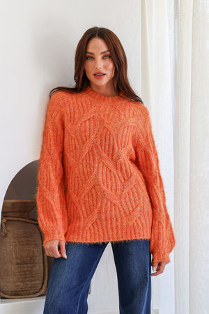 Luella Cable Knit - Orange