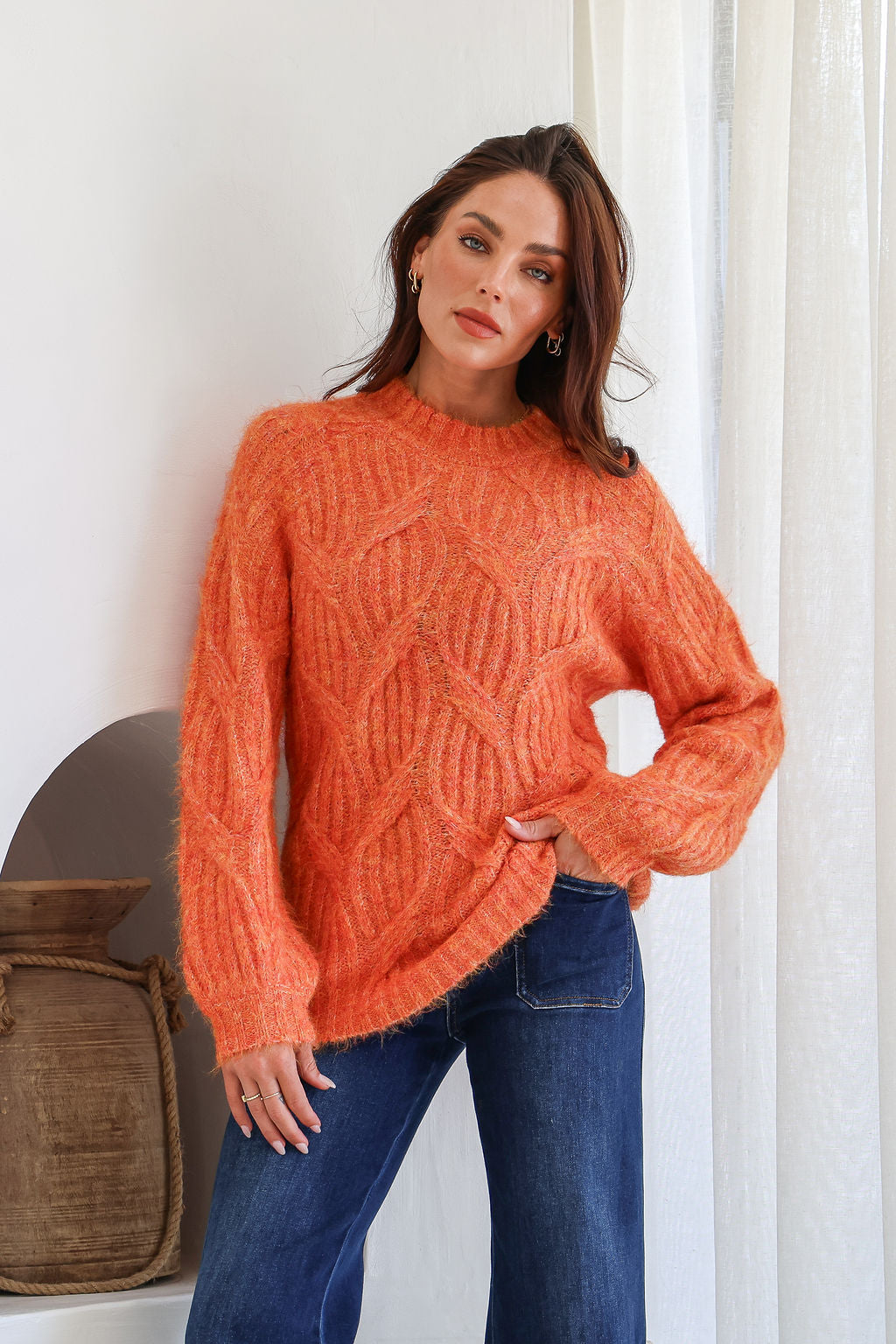 Luella Cable Knit - Orange