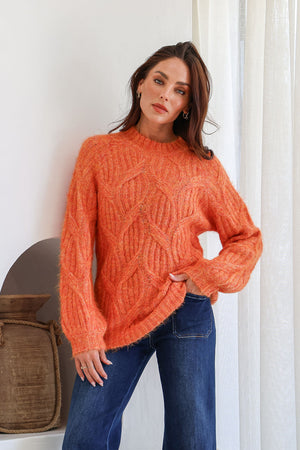 Luella Cable Knit - Orange