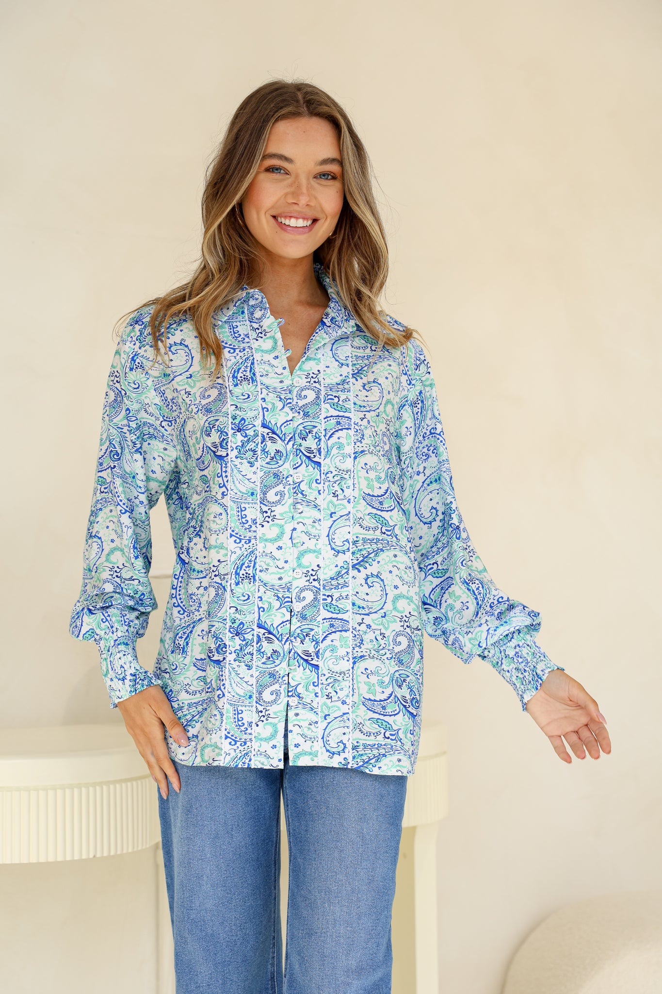 Penny Paisley Shirt - Blues