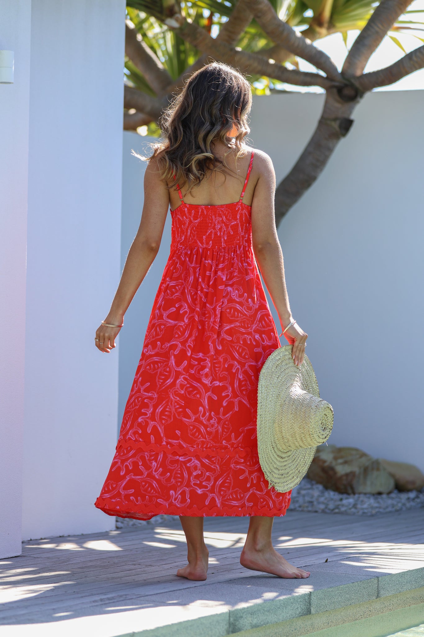 Elena Ric Rac Dress - Watermelon