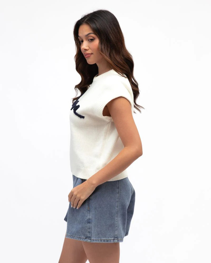 Love Knit Vest - White