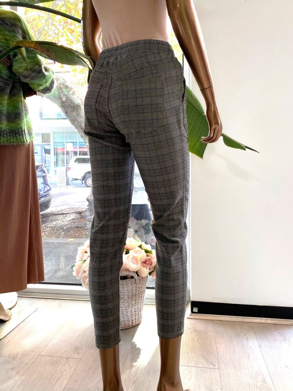 Luka Check Joggers - Grey Blue Check