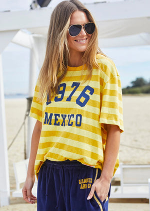 Mexico 1976 Stripe Tee - Yellow Stripe