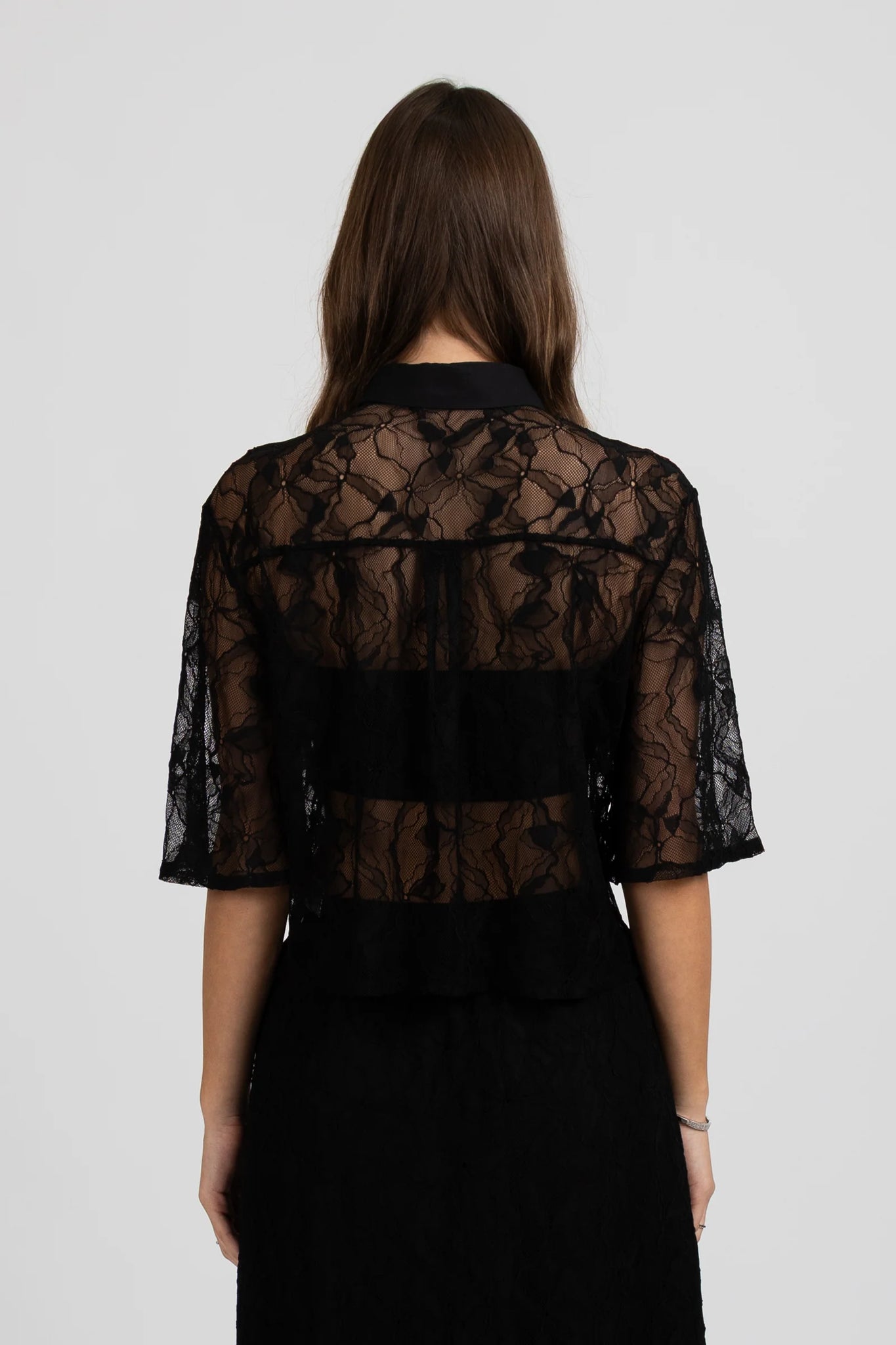 Lace It Shirt - Black
