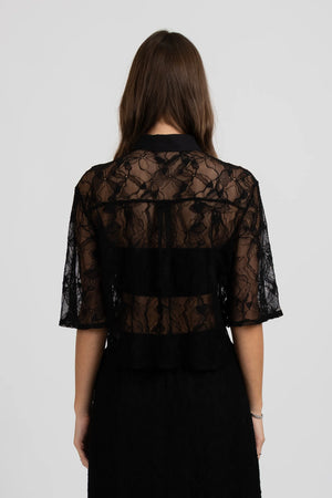 Lace It Shirt - Black