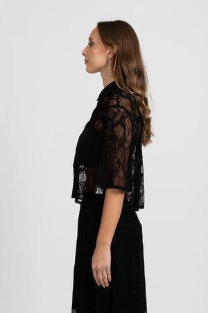 Lace It Shirt - Black