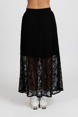 Lace It Skirt - Black