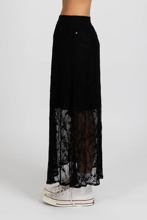 Lace It Skirt - Black