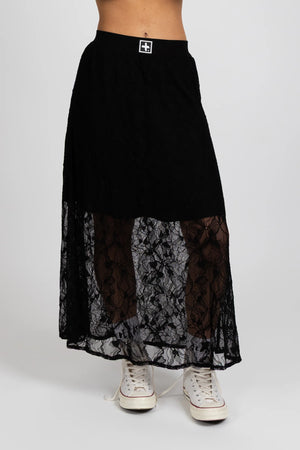 Lace It Skirt - Black
