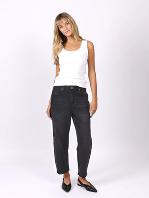Toni Barrel Jeans - Black PREORDER