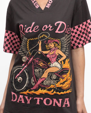 Daytona Tee - Washed Black PREORDER