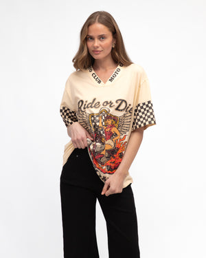 Daytona Tee - Cream PREORDER