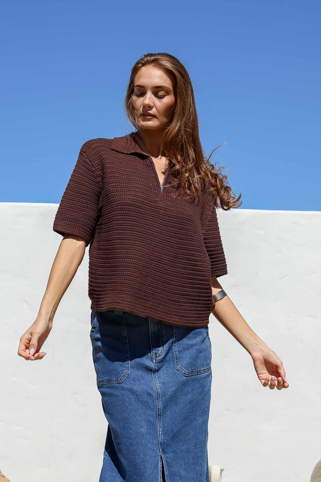 Crochet Top - Chocolate