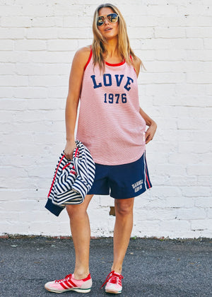 Retro Stripe Tank - Red White