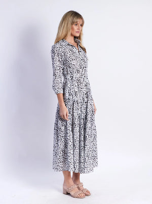 Zoe Shirt Dress - Black Cheetah