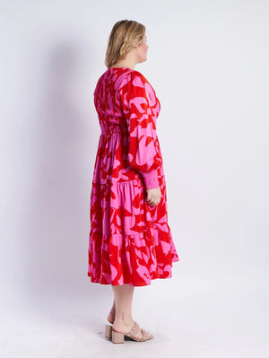 Phoenix Dress - Red Floral